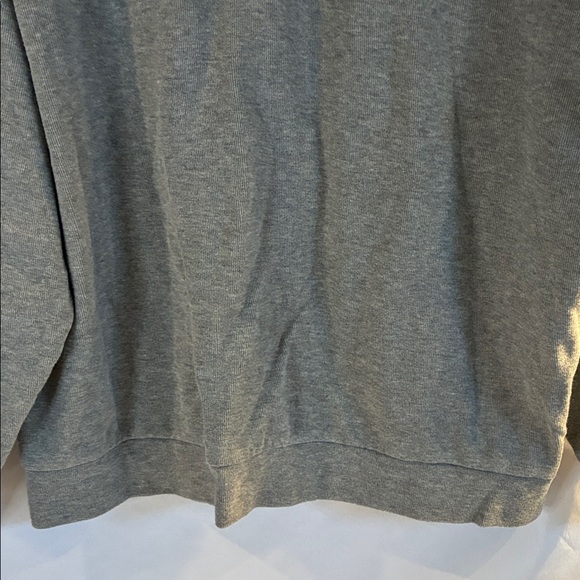 Cremieux mens gray pullover sweatshirt 1/4 button up faux suede accents size XXL - Picture 5 of 14